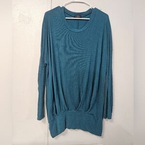 Made By Johnny Plus Size Blue Tunic Top!